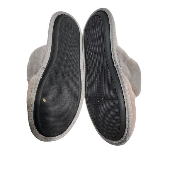 NEW SOMA Plush Gray Chenille Faux Fur Slippers Womens 7/8 Size L with TAGS - Picture 7 of 7